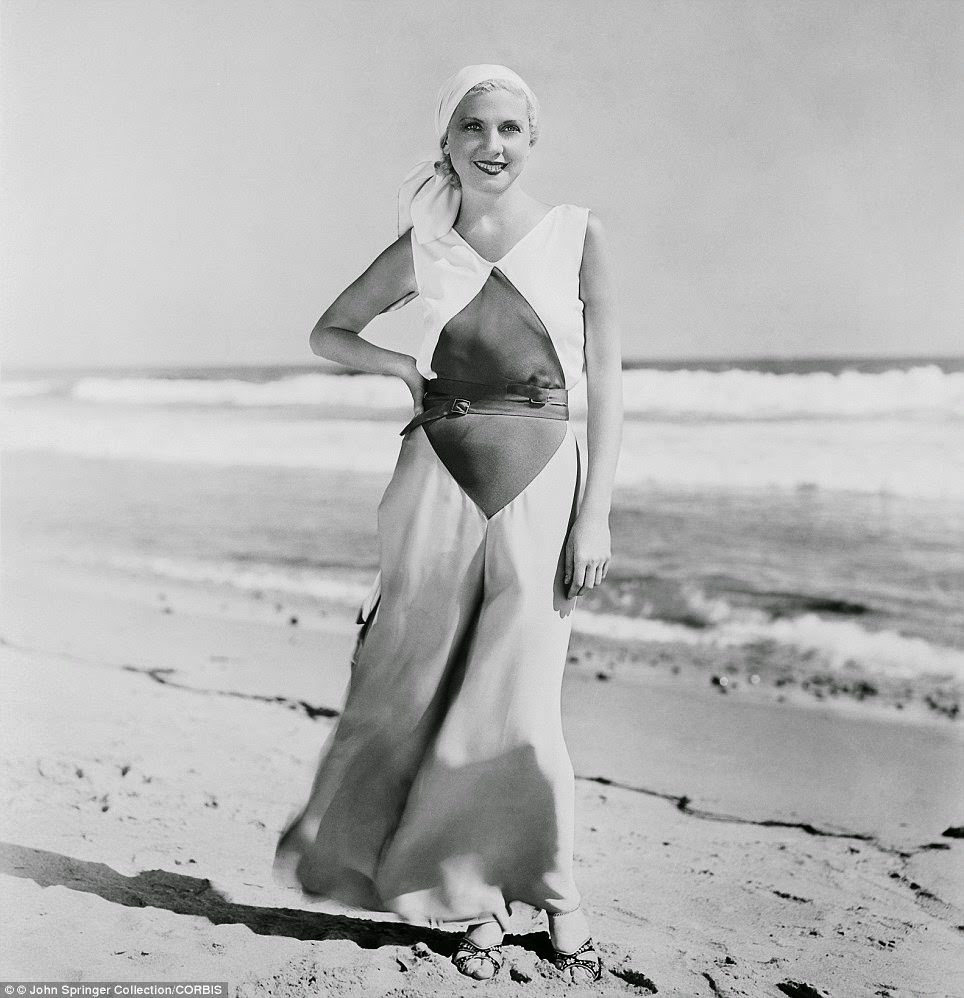 Lilyan Tashman wearing a silk crepe costume, 1931