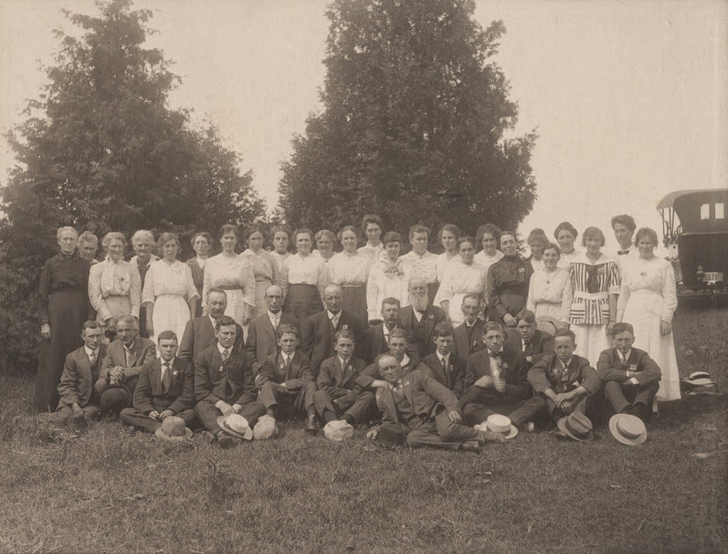 Group of twenty-five women and nineteen men, 1890s