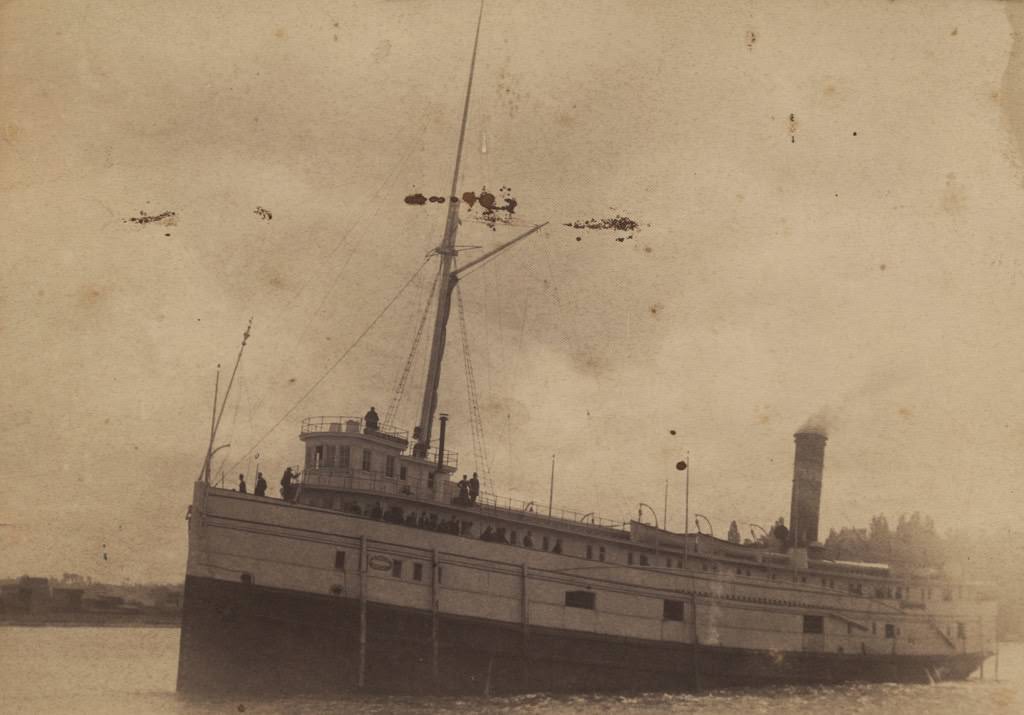 Steamship Monarch in Goderich Harbor, 1890s