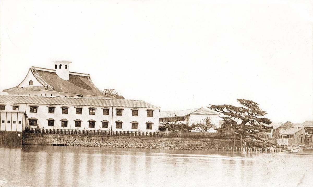 Shokakuro brothel in the Matsushima district of Osaka, 1868