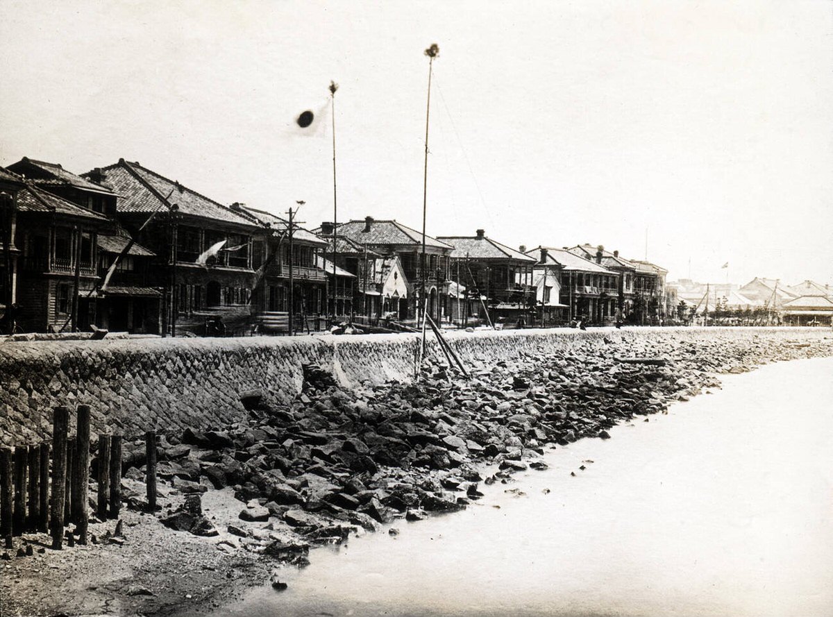 The Bund in Kobe, 1860s