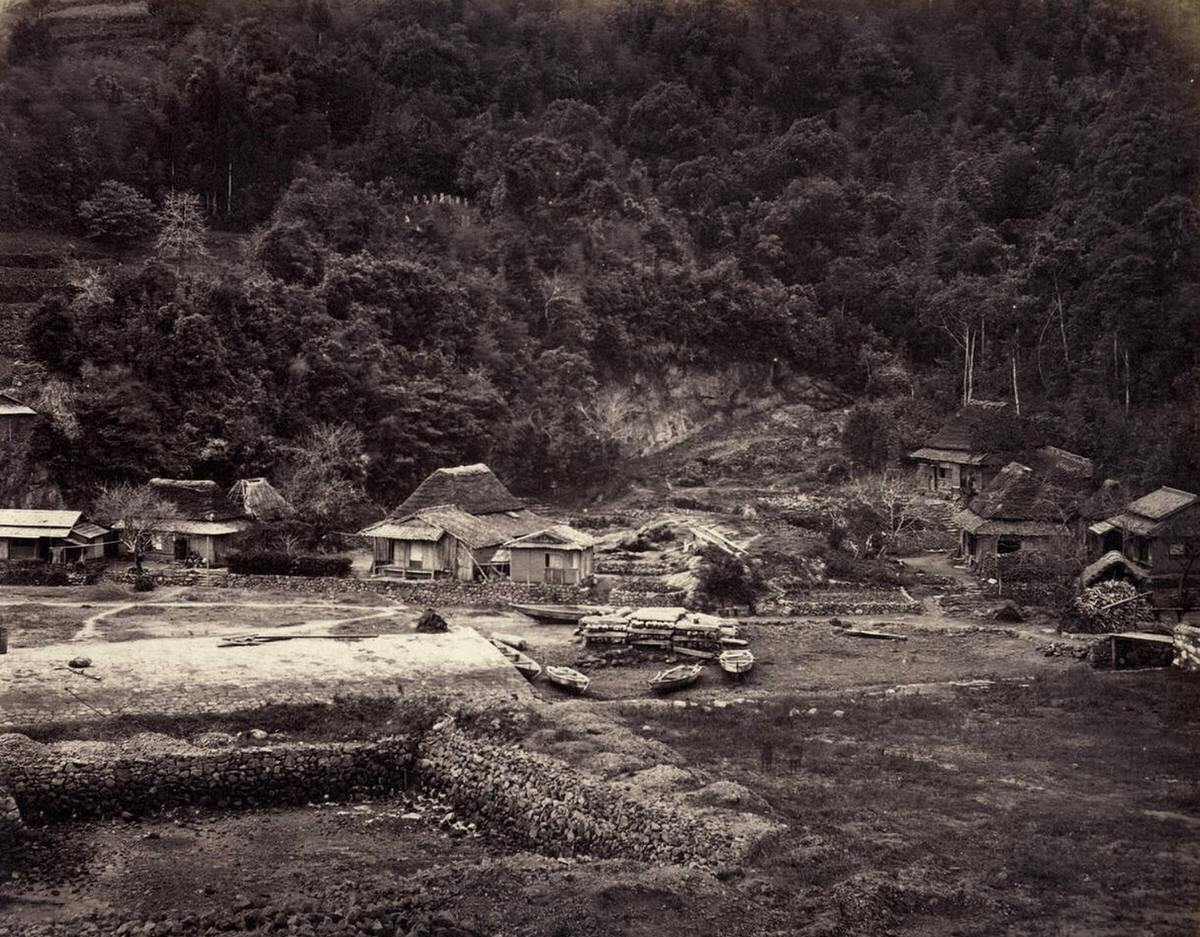 Historical view of Nagasaki, 1865