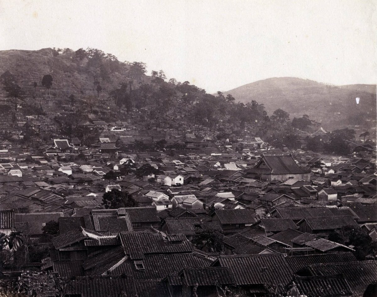 Cityscape of Nagasaki, 1865