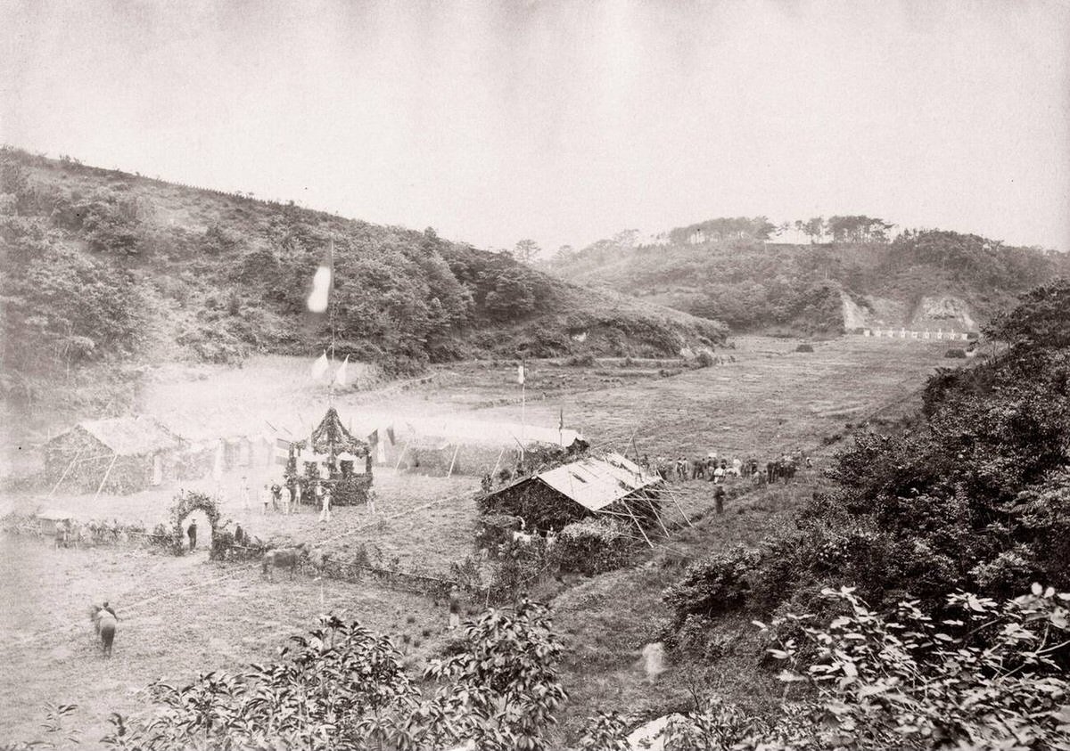 Rifle range during the Swiss fete.