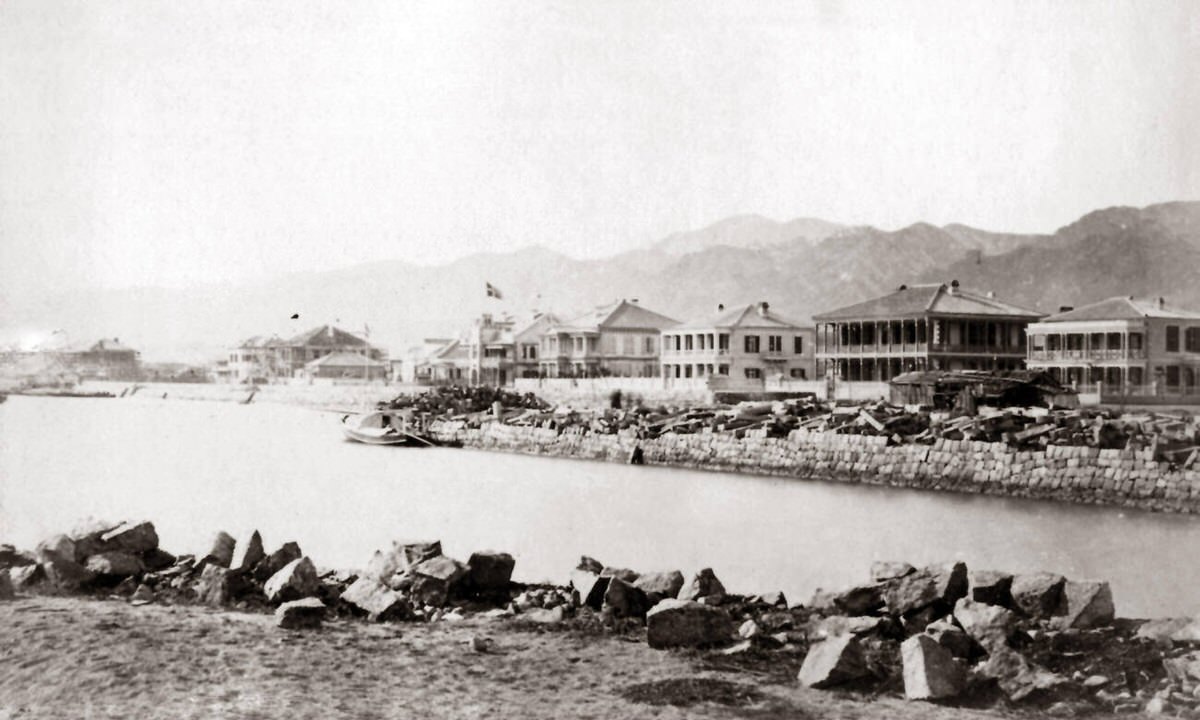 The Bund in Kobe, Japan, 1870s