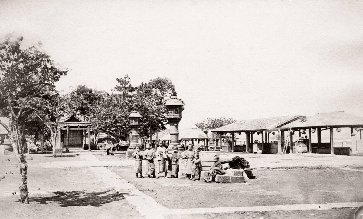 Top of Atagoyama in Tokyo, 1871
