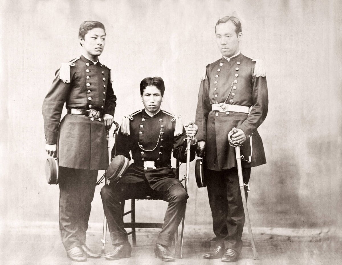 Officers of the new police in Yokohama, 1871