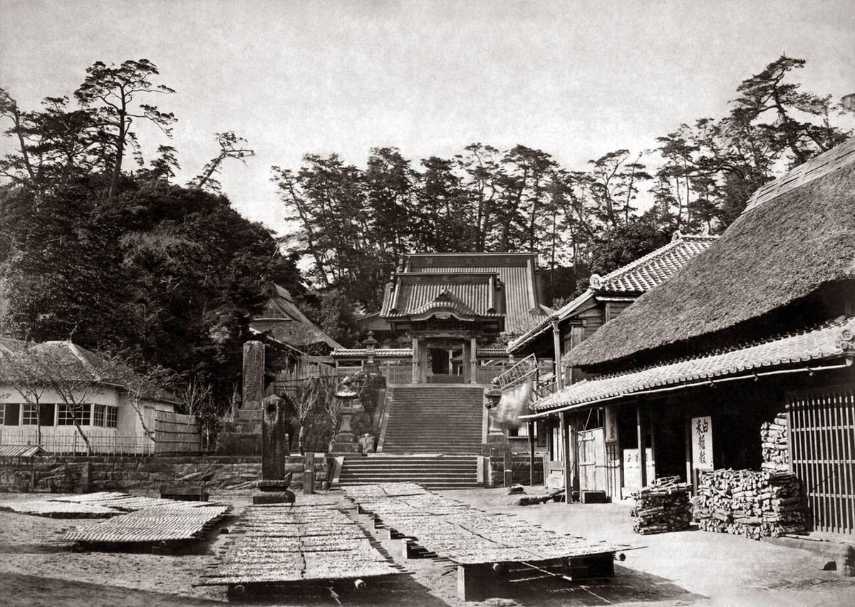 Monastery at Enoshima, Japan, 1870s