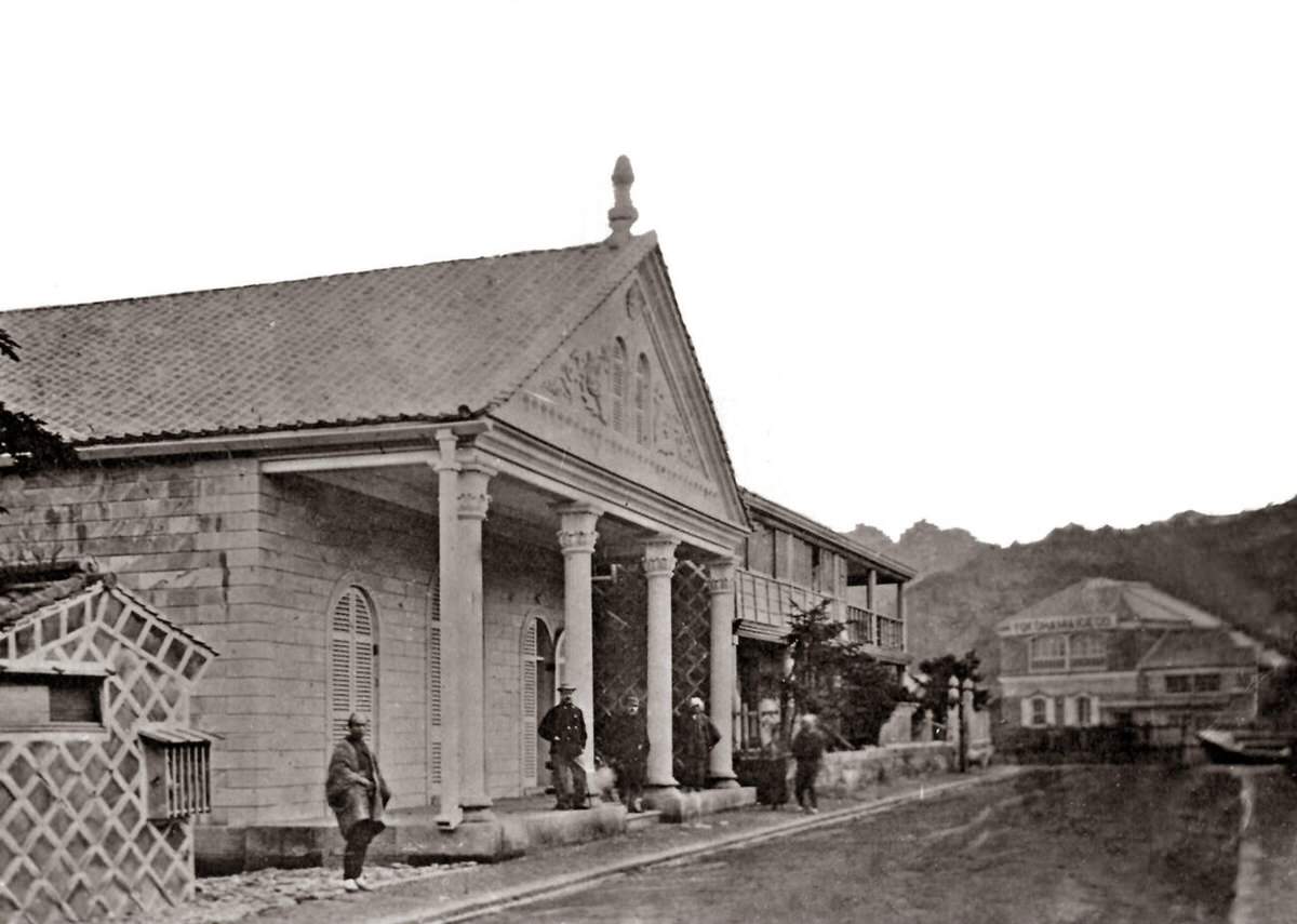 Gaiety Theatre in Yokohama, Japan, 1870s