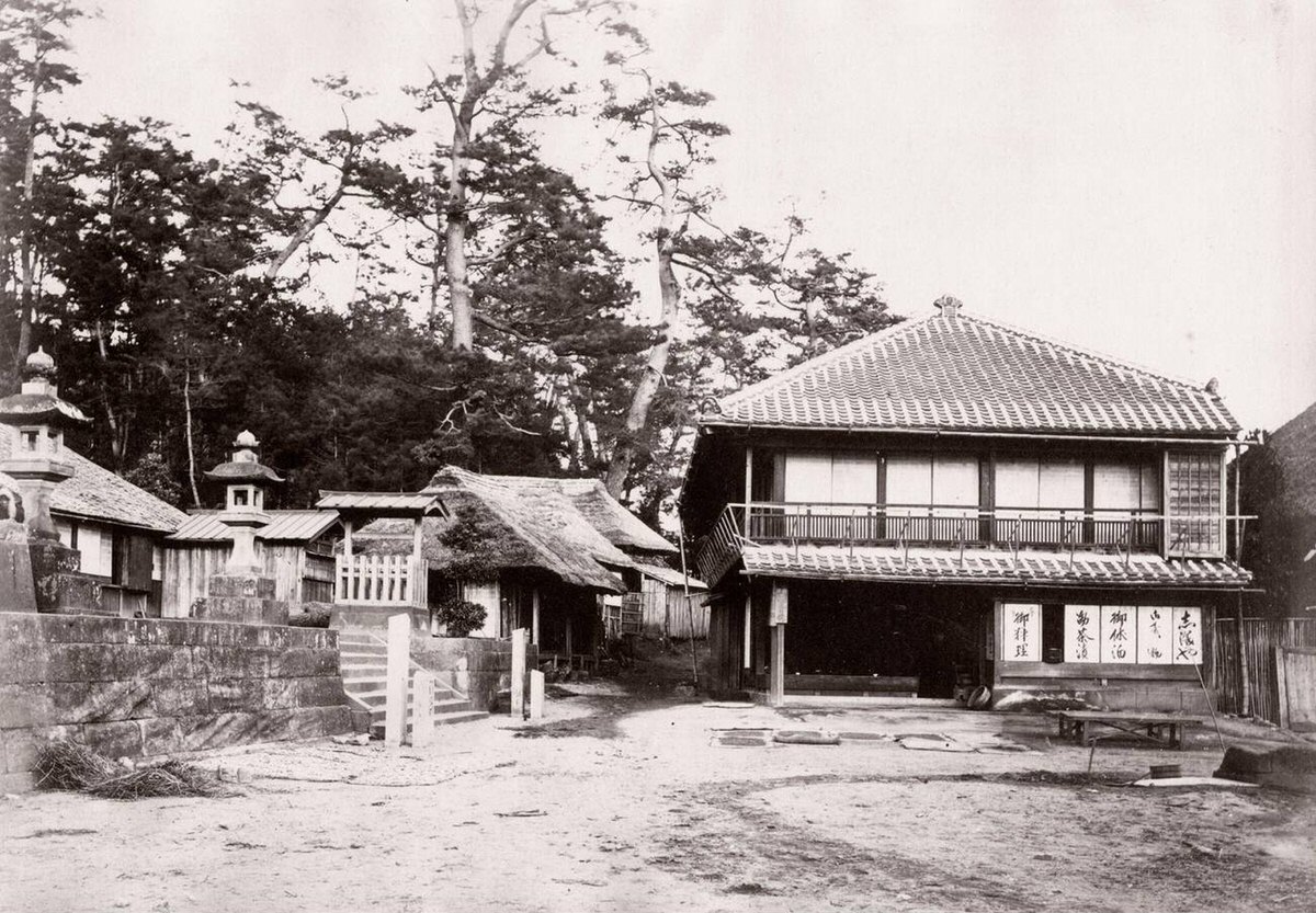 Tea house at Katase, 1870s