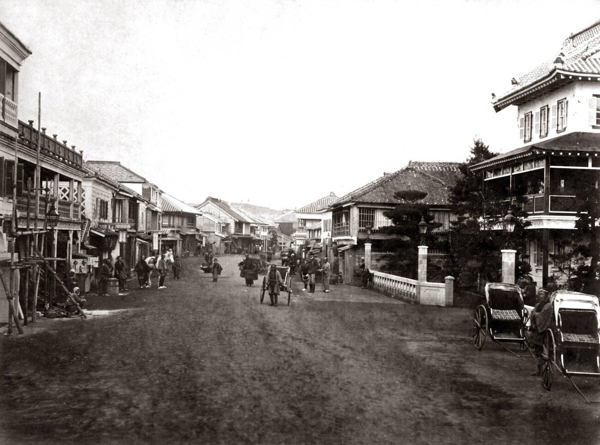 Takashima-cho in Yokohama, Japan, 1870s