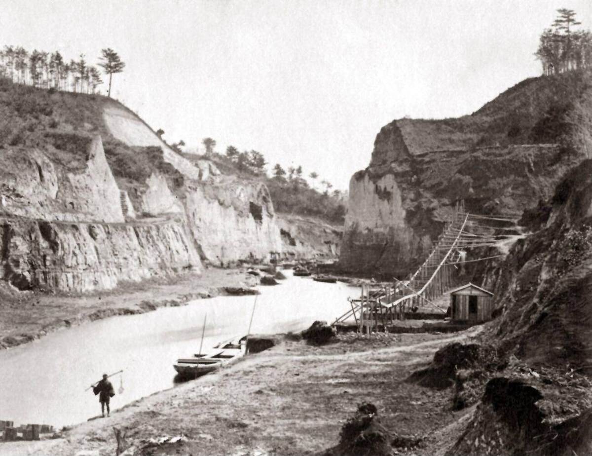 Canal near Tokyo, Japan, 1870s