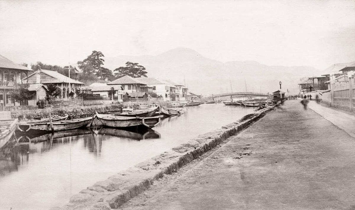 Creek in Nagasaki, 1871