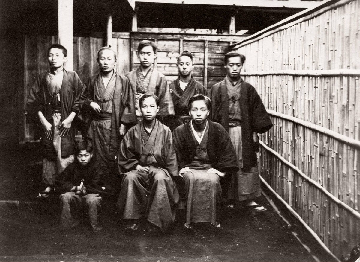 Students in Numazu, 1871