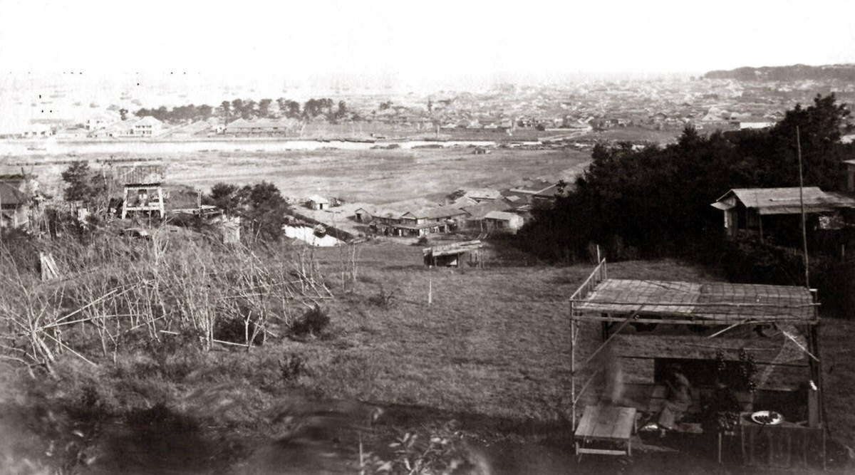 Yokohama from Noge Hill, Japan, 1870s