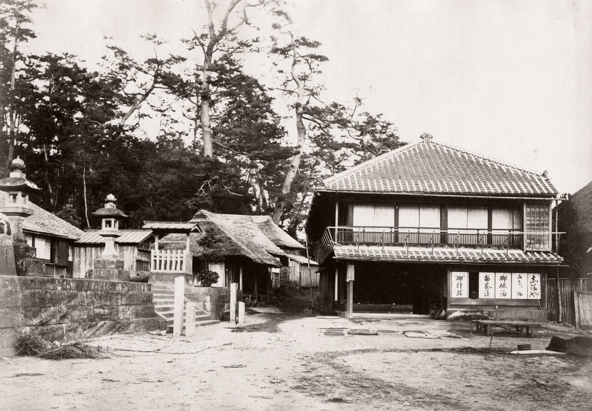 Tea house at Katase, 1871