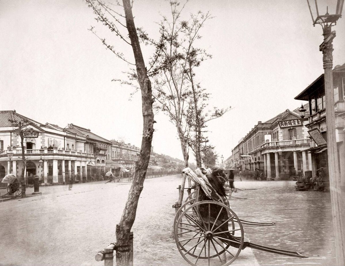 Main street in Ginza, Tokyo, 1870s