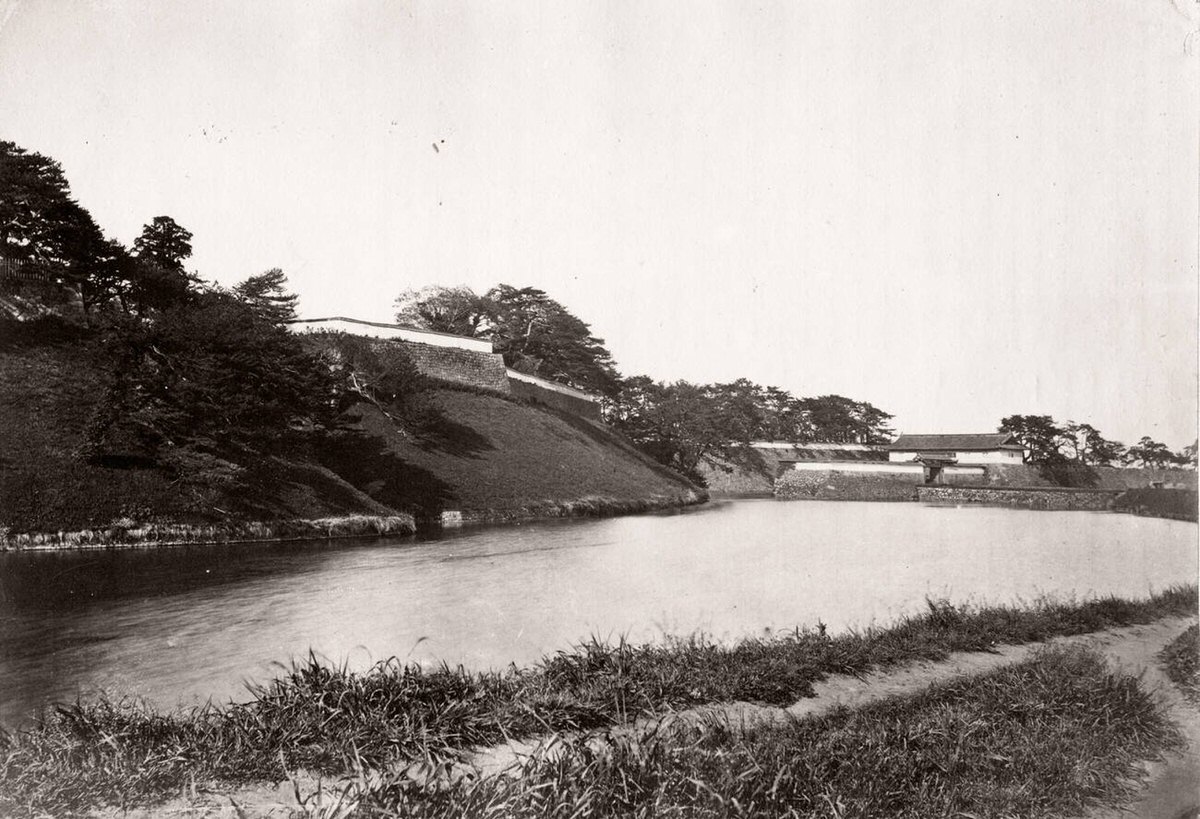Moat of the castle in Tokyo, 1871