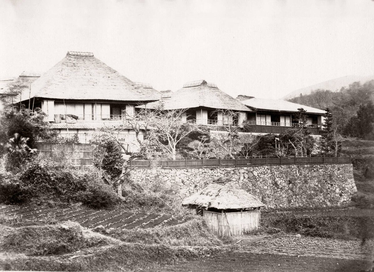 Tea house at Miyanoshita, 1871