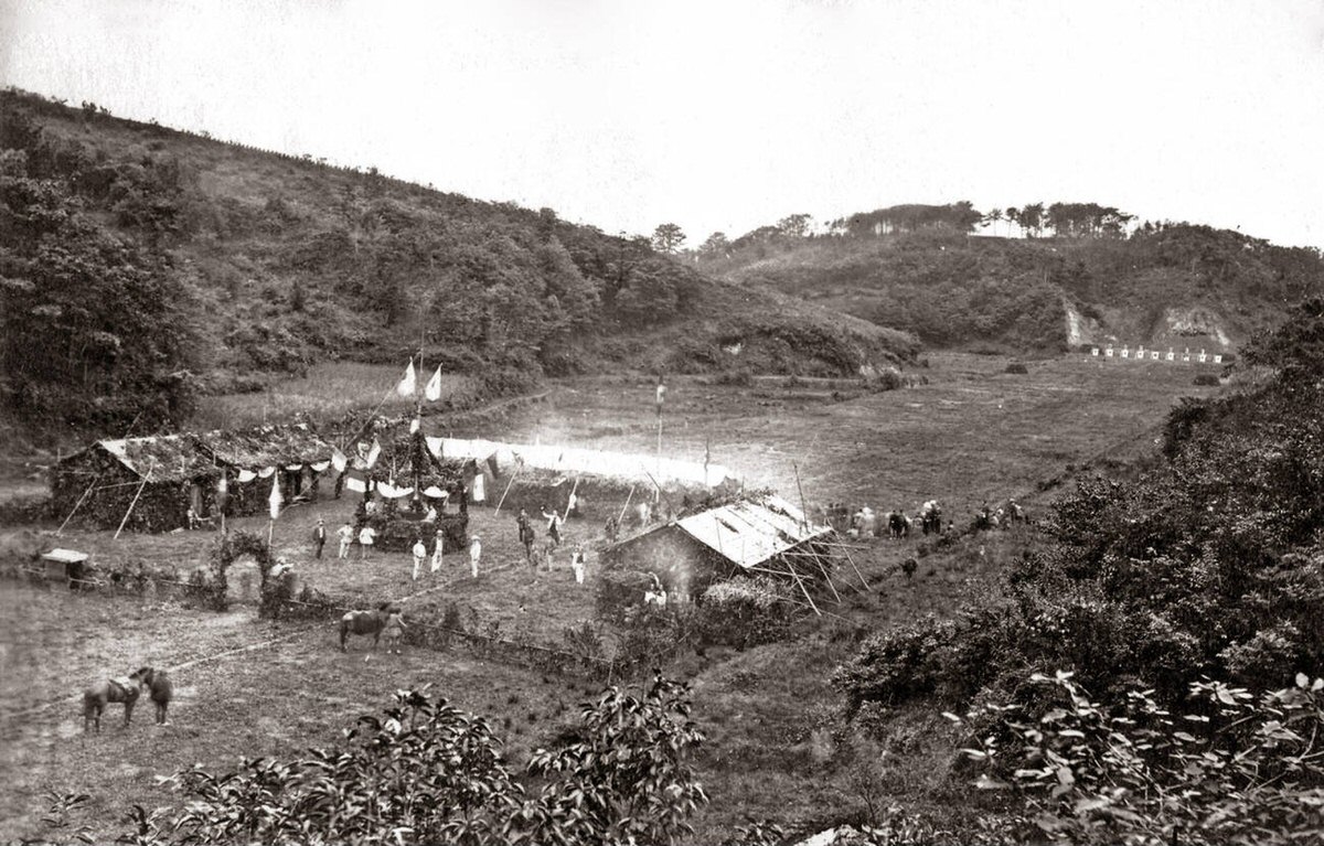 Rifle range in Japan, 1870s