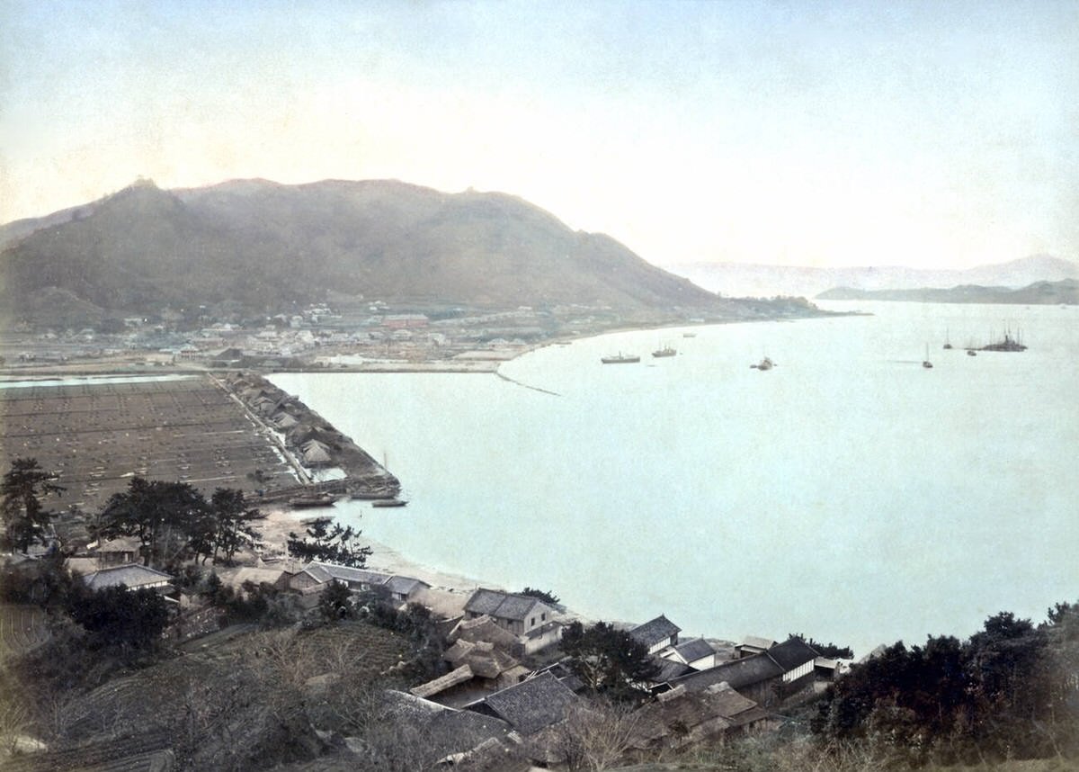 Moji harbor, 1880s