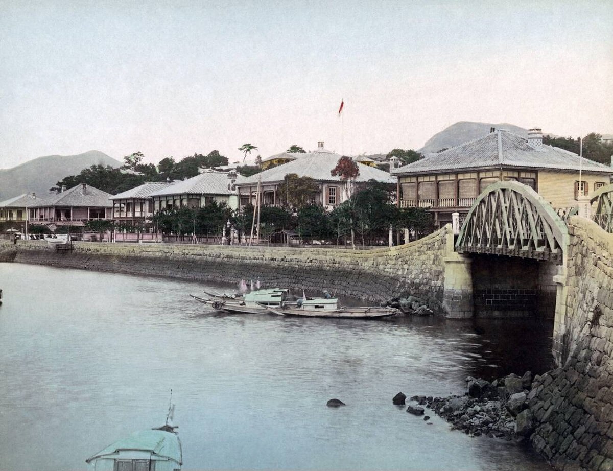 The Bund in Nagasaki, 1880s