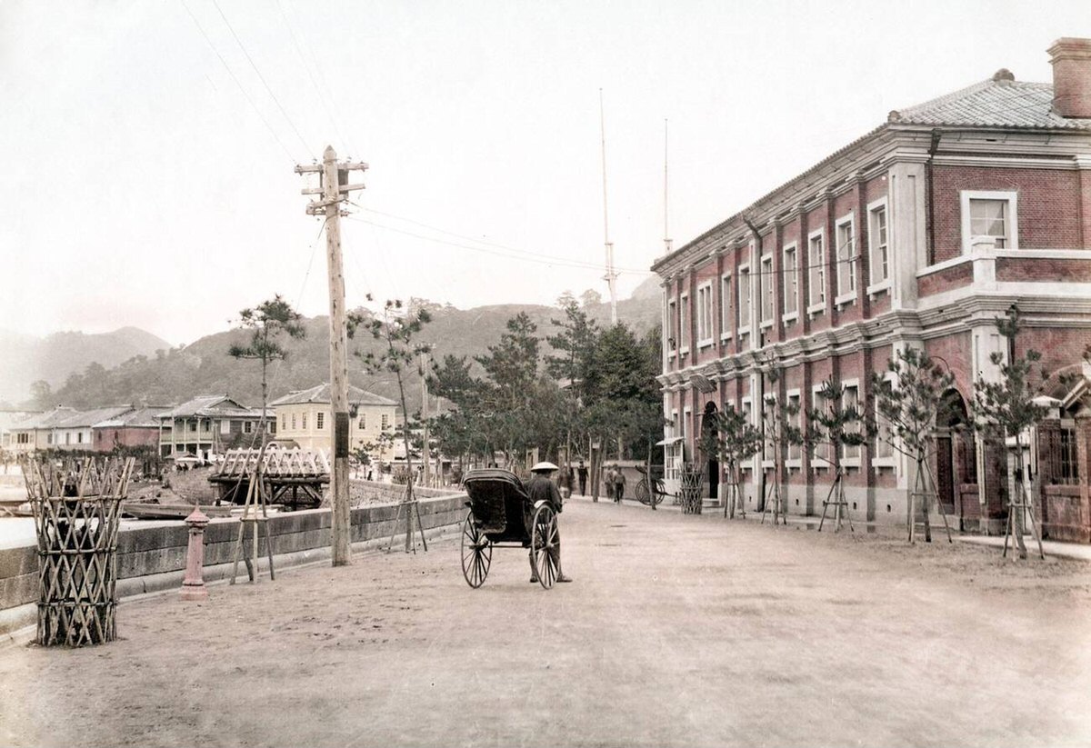 Post office in Nagasaki, 1880s