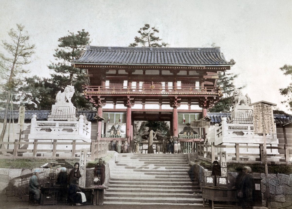 Gion Shrine in Kyoto, 1880s