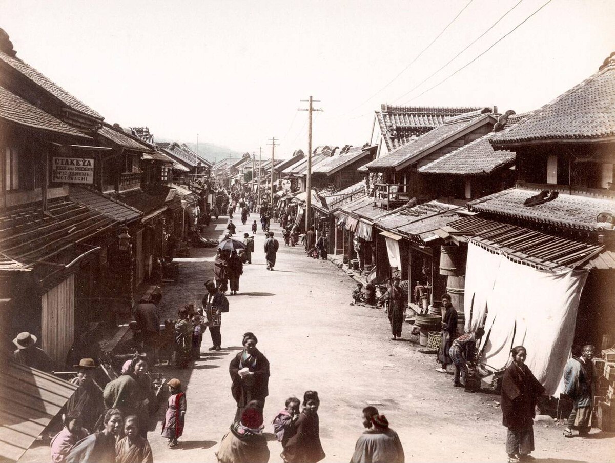 Motomachi Street in Yokohama, 1880s