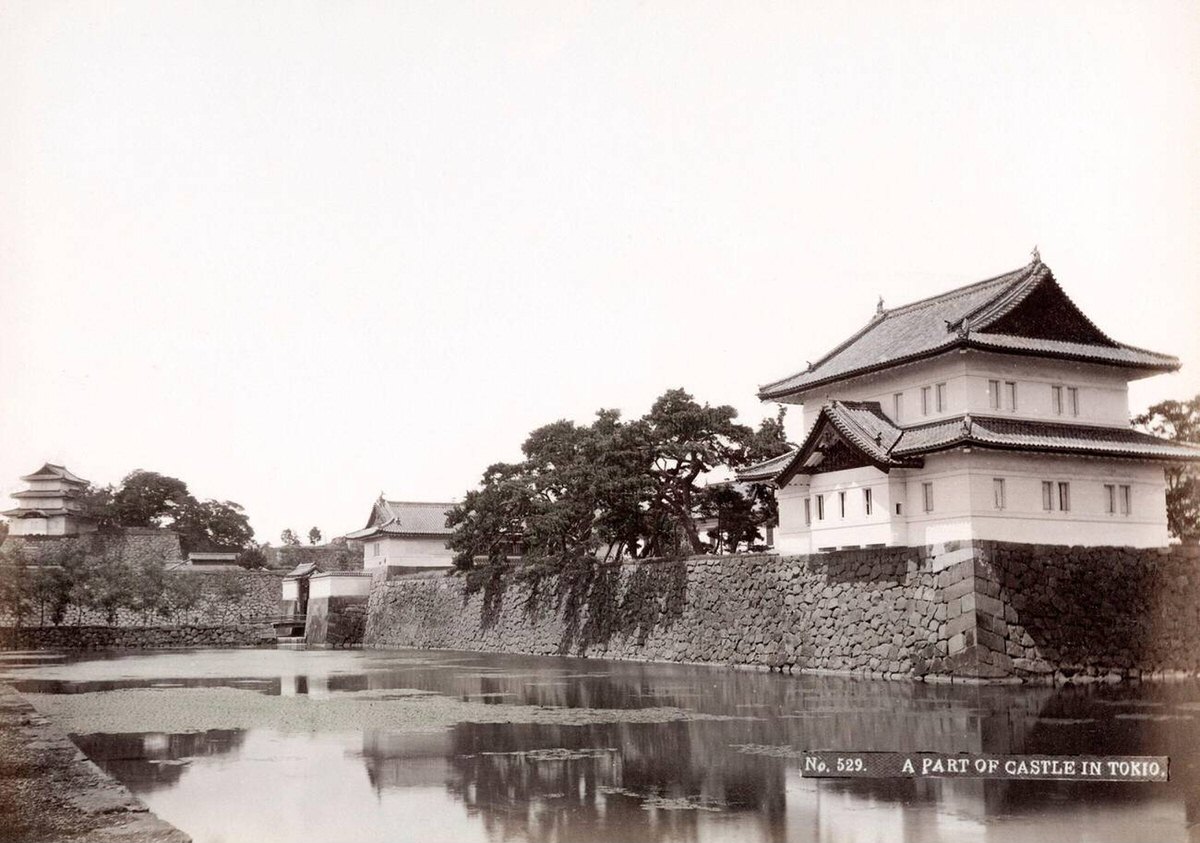 Moat of Tokyo Castle, 1880s