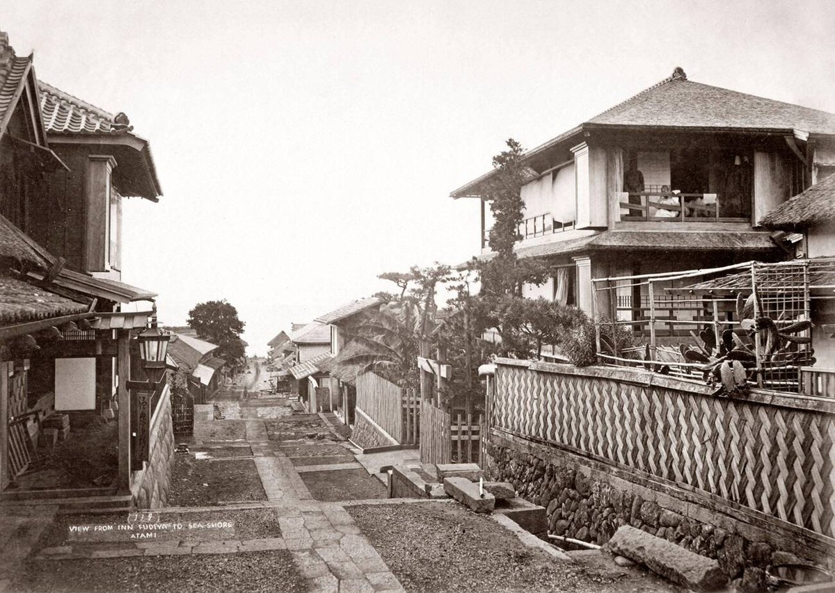 View toward the sea in Atami, 1880s