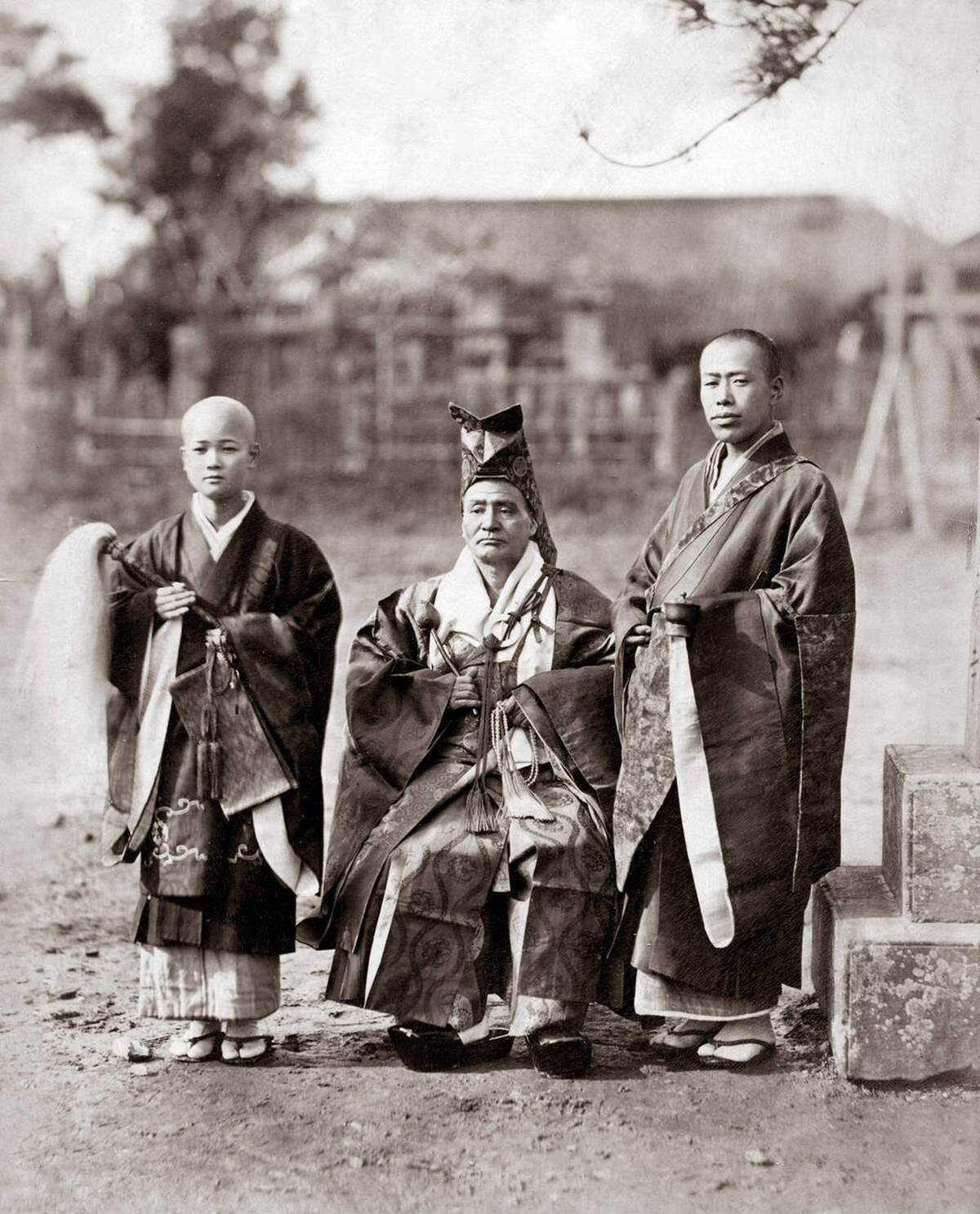 Buddhist priests, 1880s
