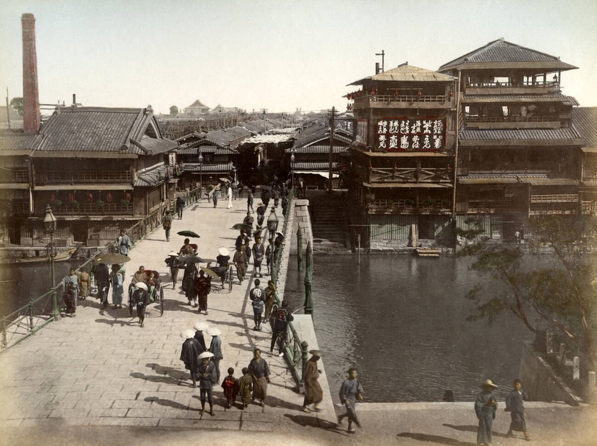 Ebisu-bashi in Osaka, 1880s