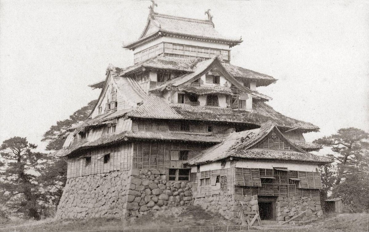 Dilapidated Matsue Castle in Matsue, Shimane Prefecture, 1880