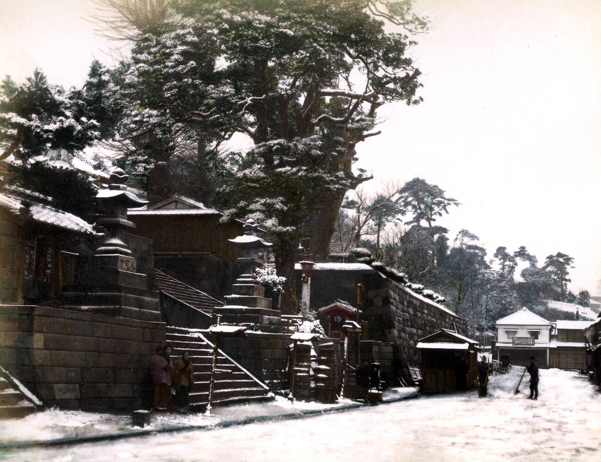 Snow scene in Tokyo, 1880s