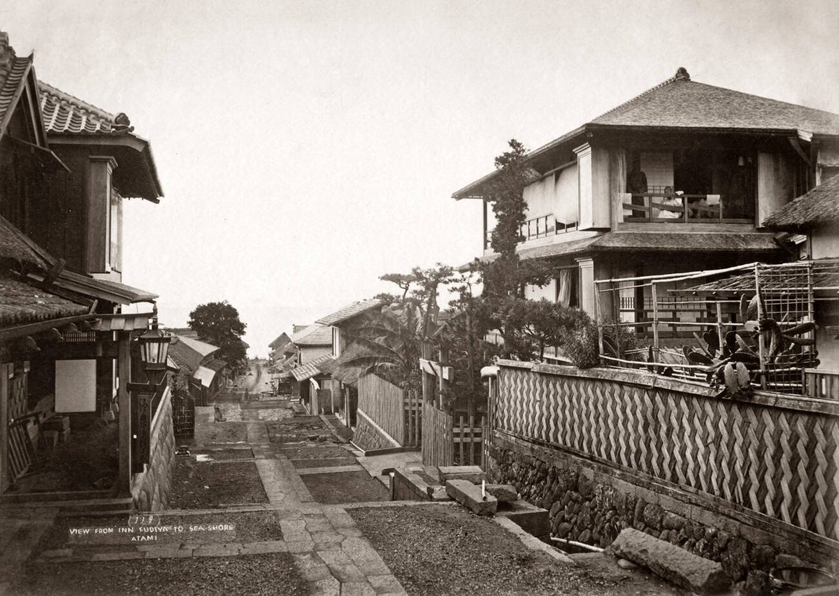 View toward the sea in Atami, 1880s