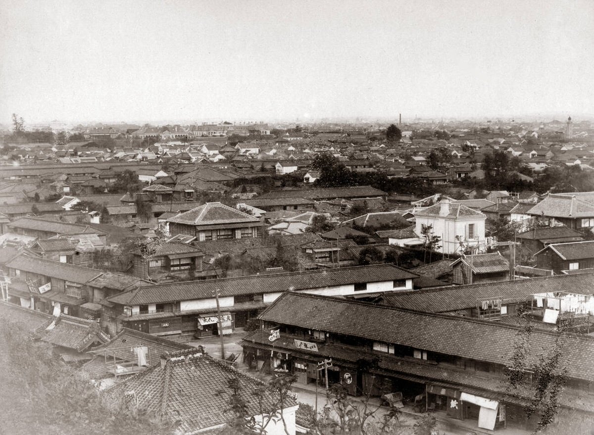 Bird's-eye view of Tokyo, 1880s
