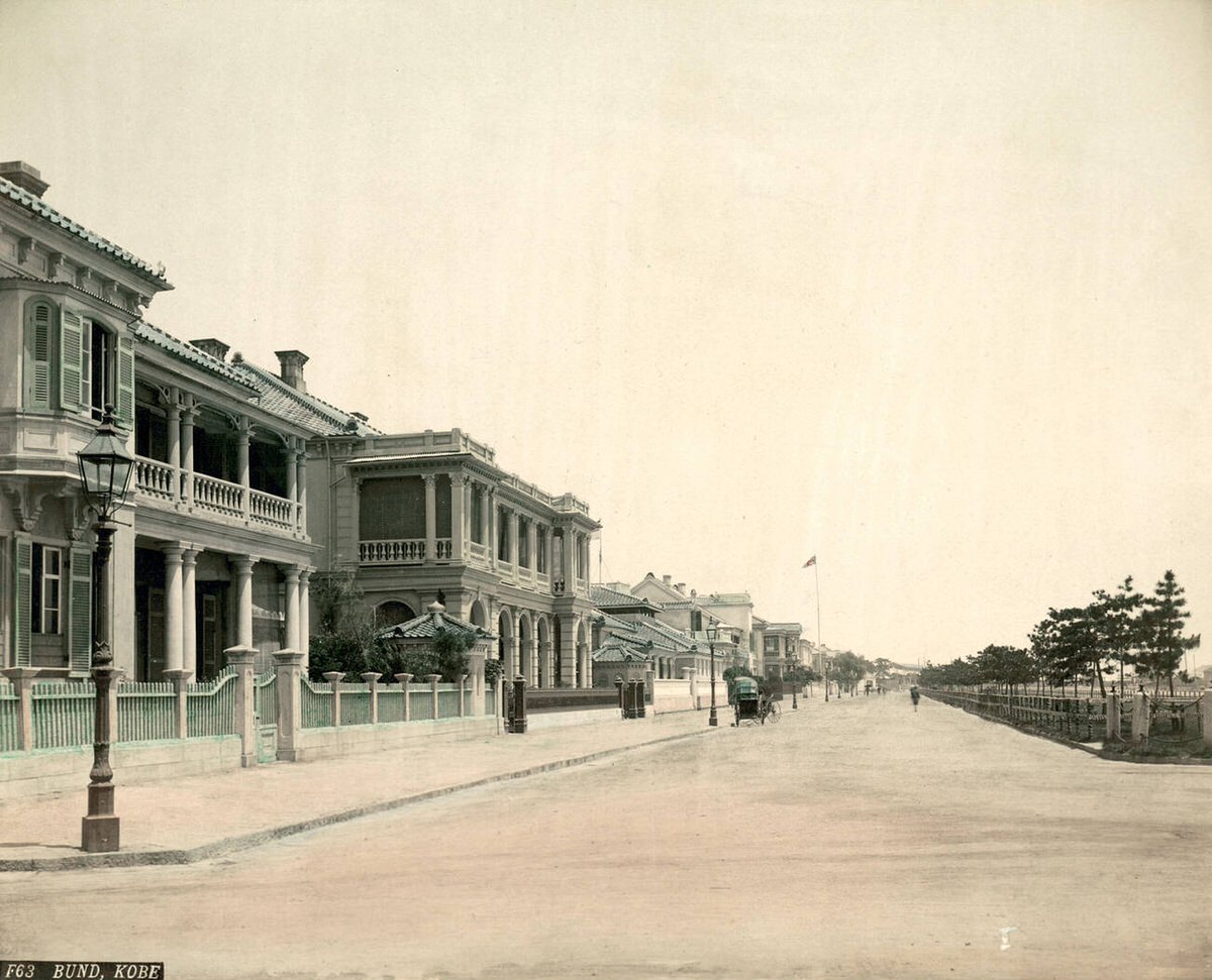 The Bund at Kobe, 1880