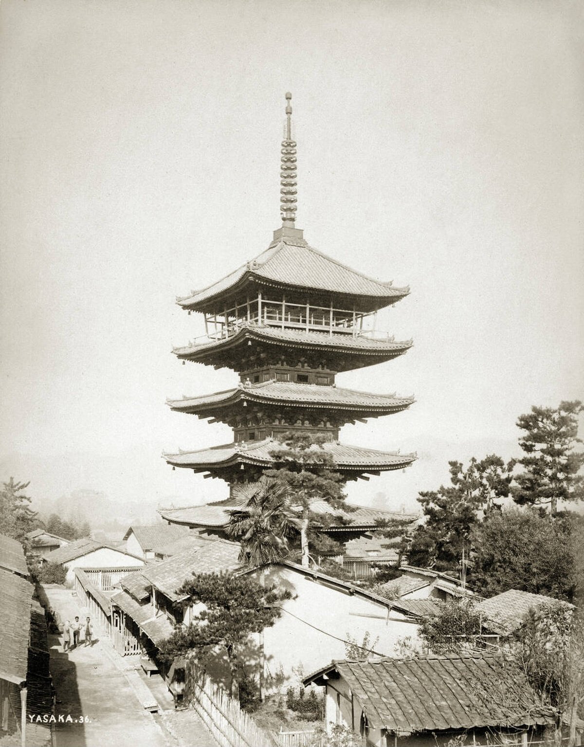 Five-storied Yasaka Pagoda in Higashiyama, Kyoto, 1880s