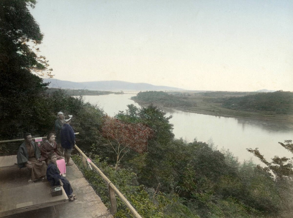 View of Lake Biwa, 1880s