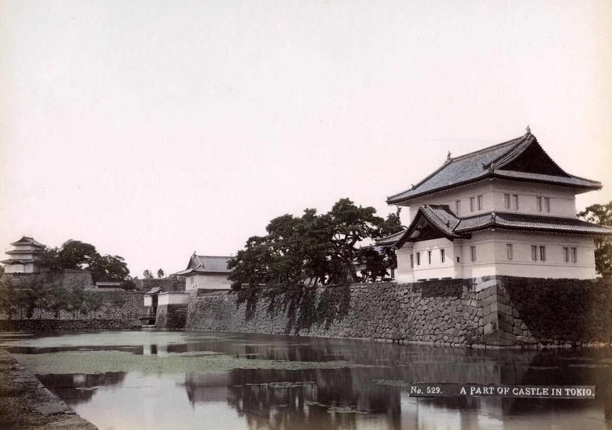 Moat of Tokyo Castle, 1880s