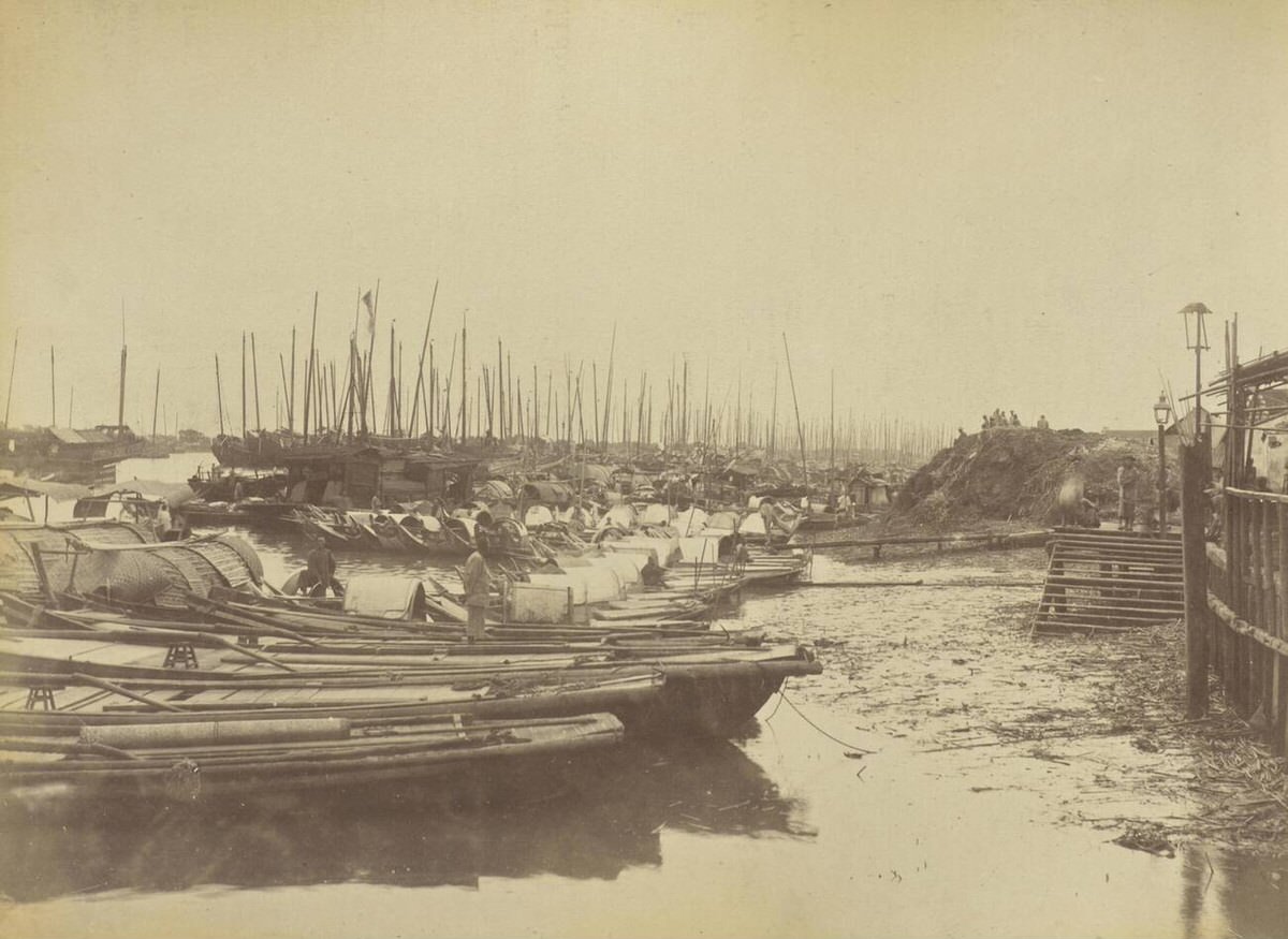 Japanese sampans, 1890s