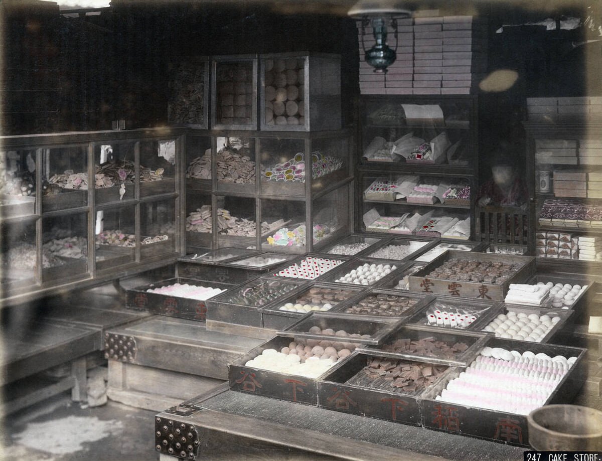 Japanese confectionery shop, 1880s
