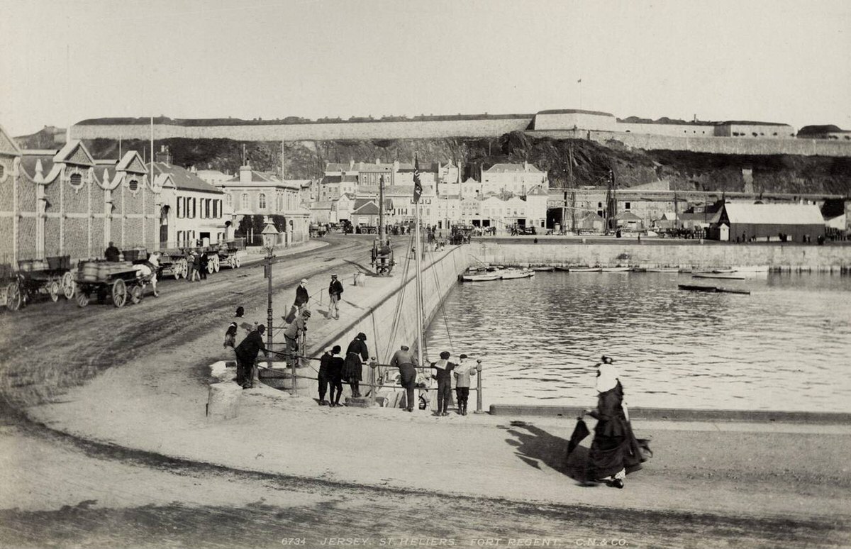 Harbour and Fort Regent in St. Helier, Jersey, 1890