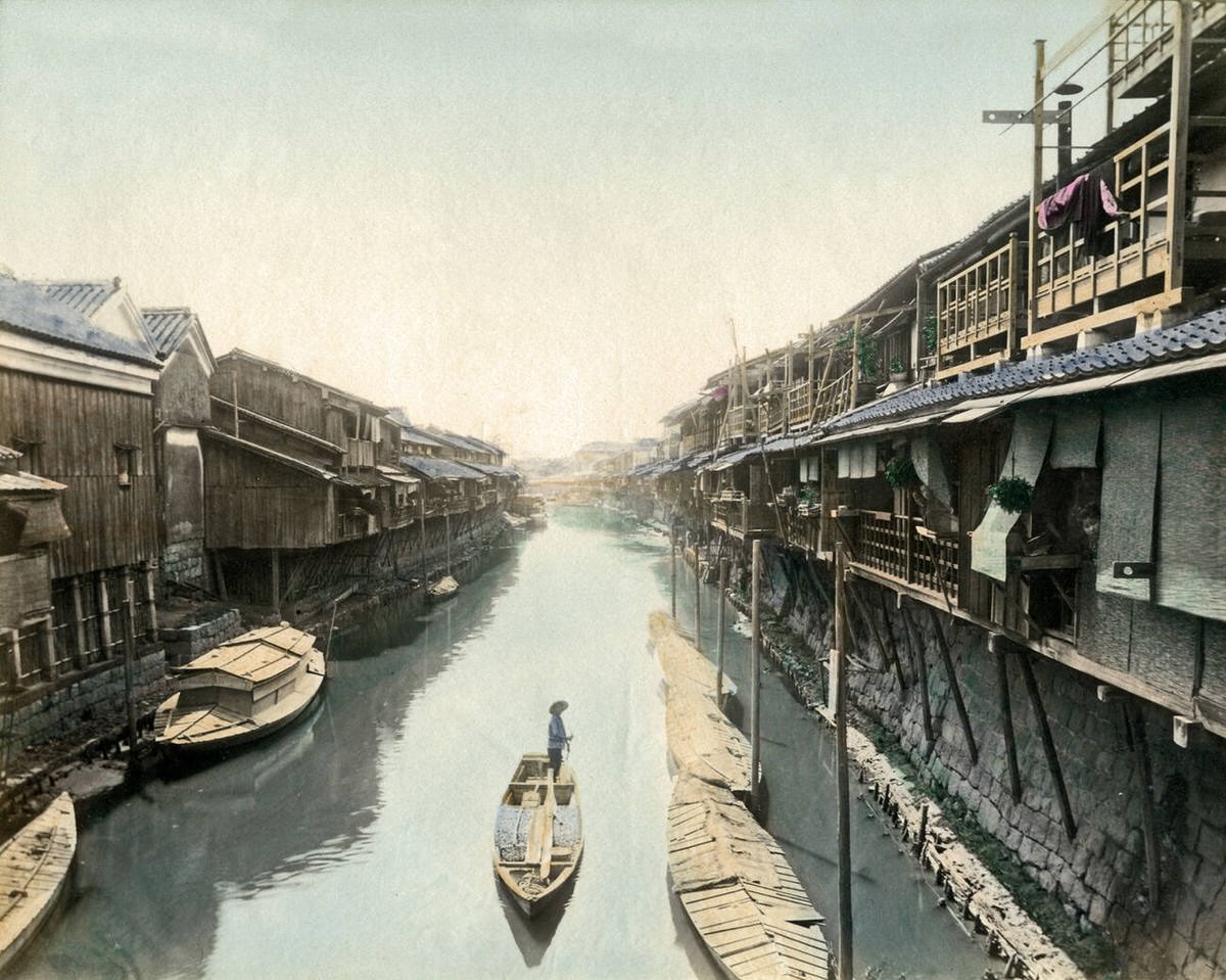 Canal in Osaka.