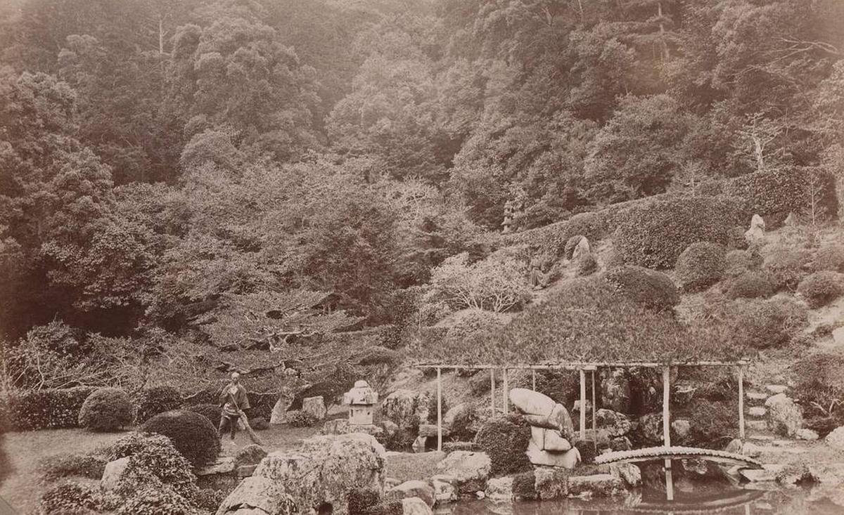 Garden of the Imperial Palace in Kyoto, 1890