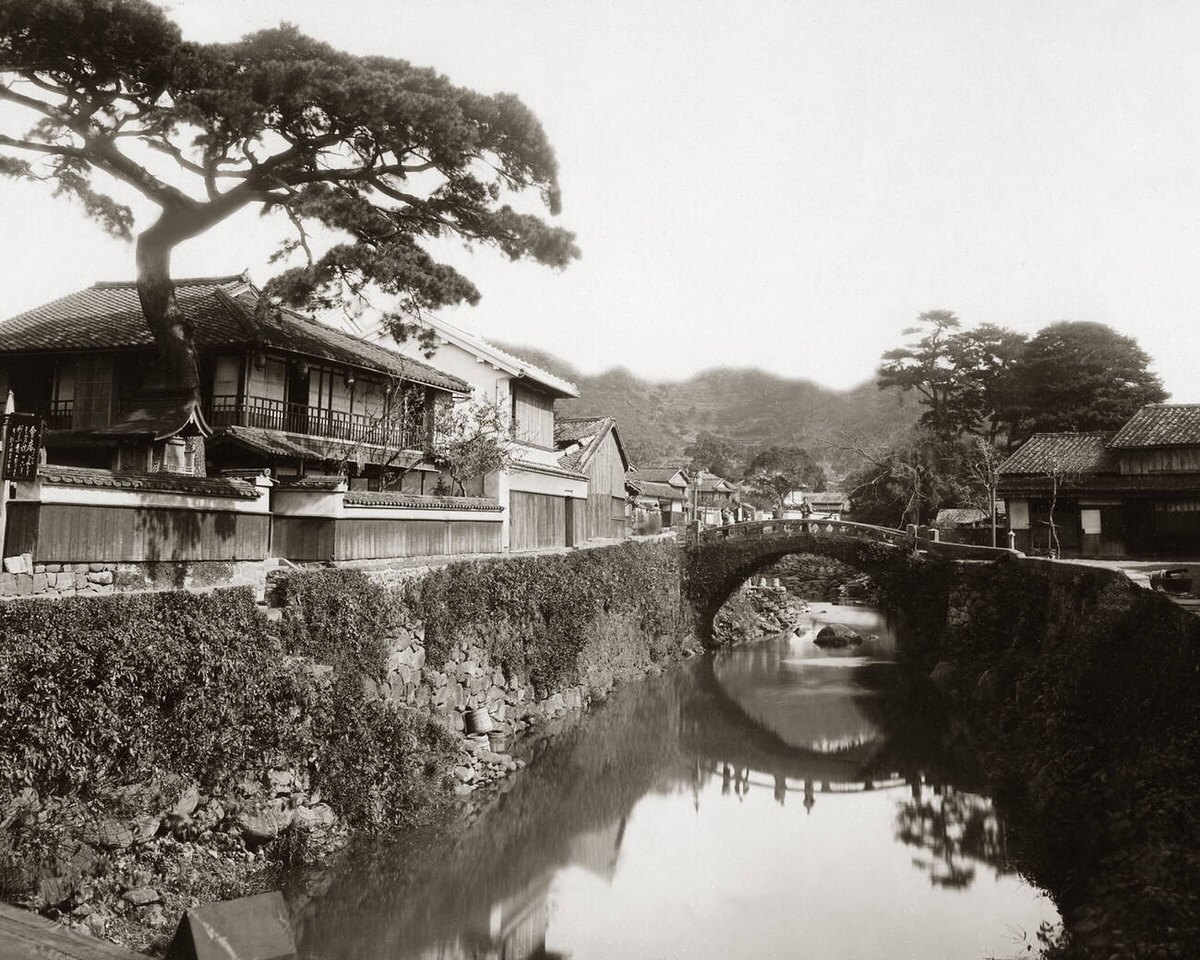 Stone bridge in Nakashima, Nagasaki.