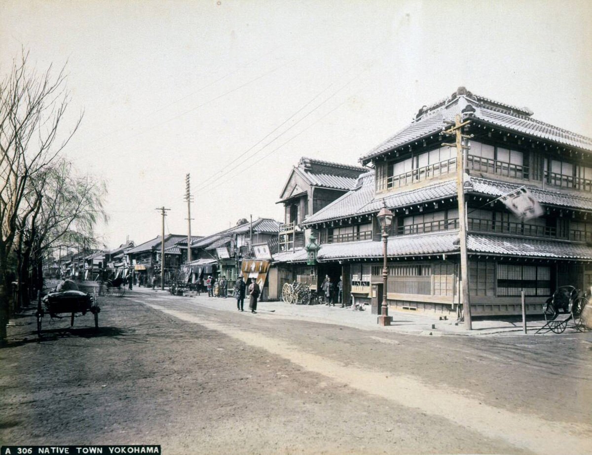 Street in Yokohama, Kanagawa Prefecture, 1890s