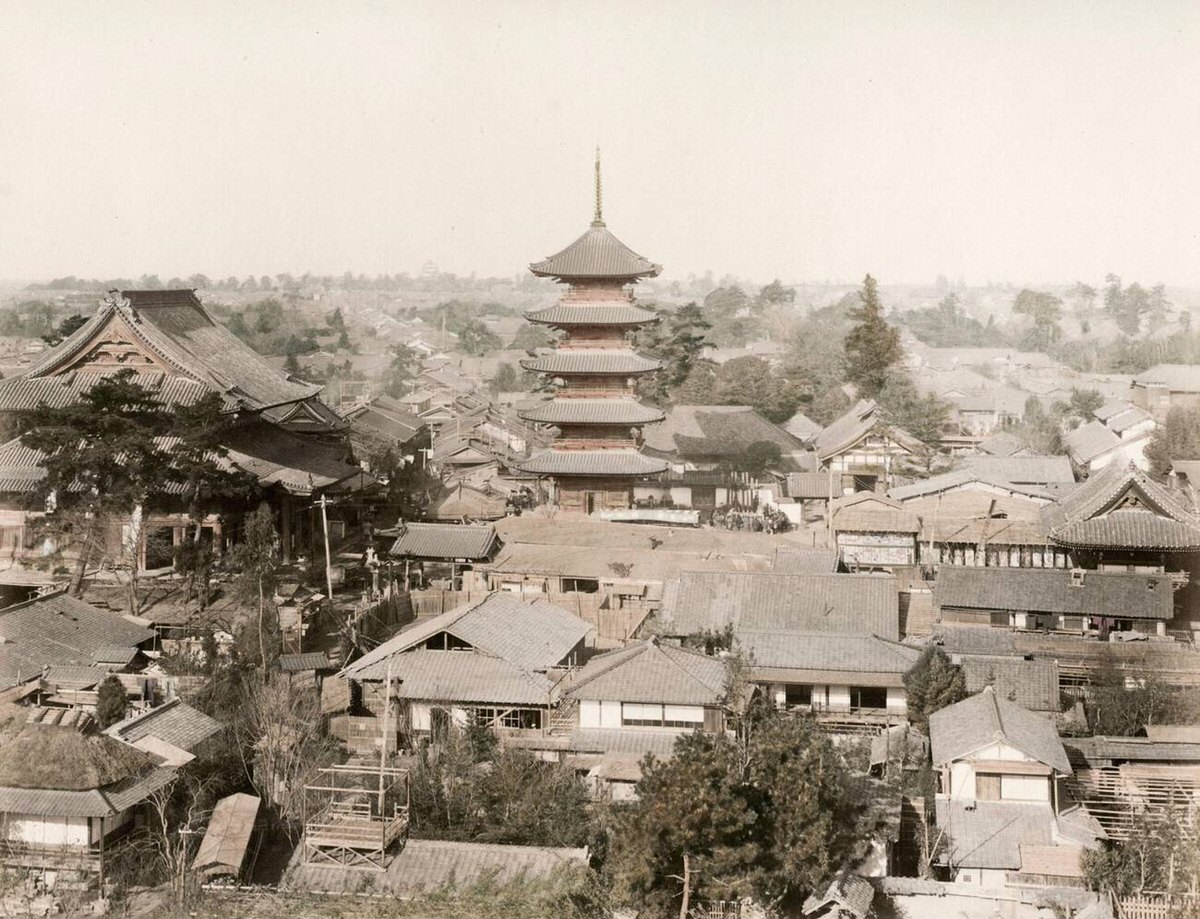 View of Nagoya town, 1890s
