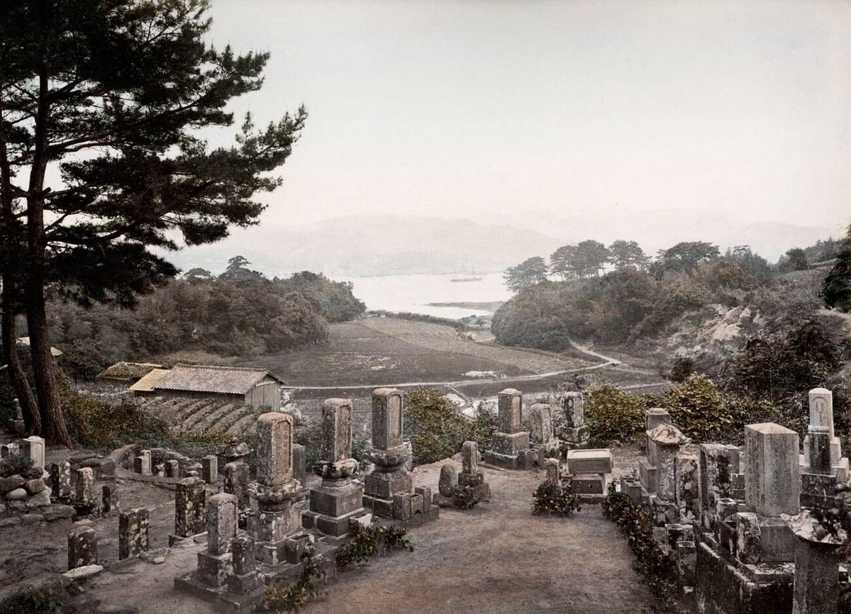 Graveyard in Nagasaki, 1890s